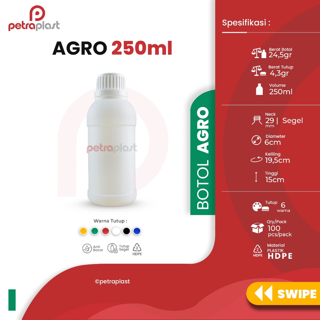 Botol Agro 250ml - Botol Labor 250ml - Botol Pupuk 250ml - Botol Agro Pupuk 250 ml