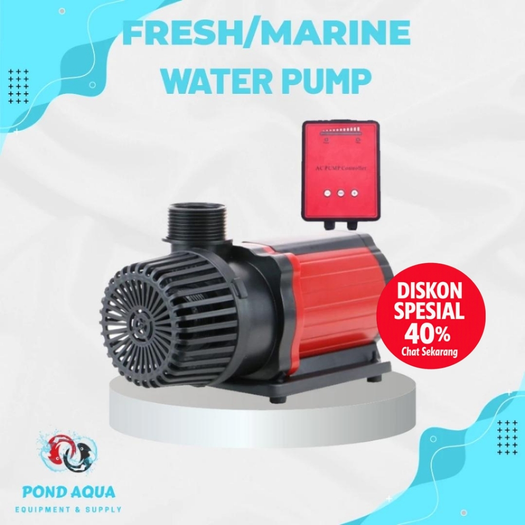 Water Pump Flow Adjustable 12000 LPH Pompa Air Kolam Marine AC