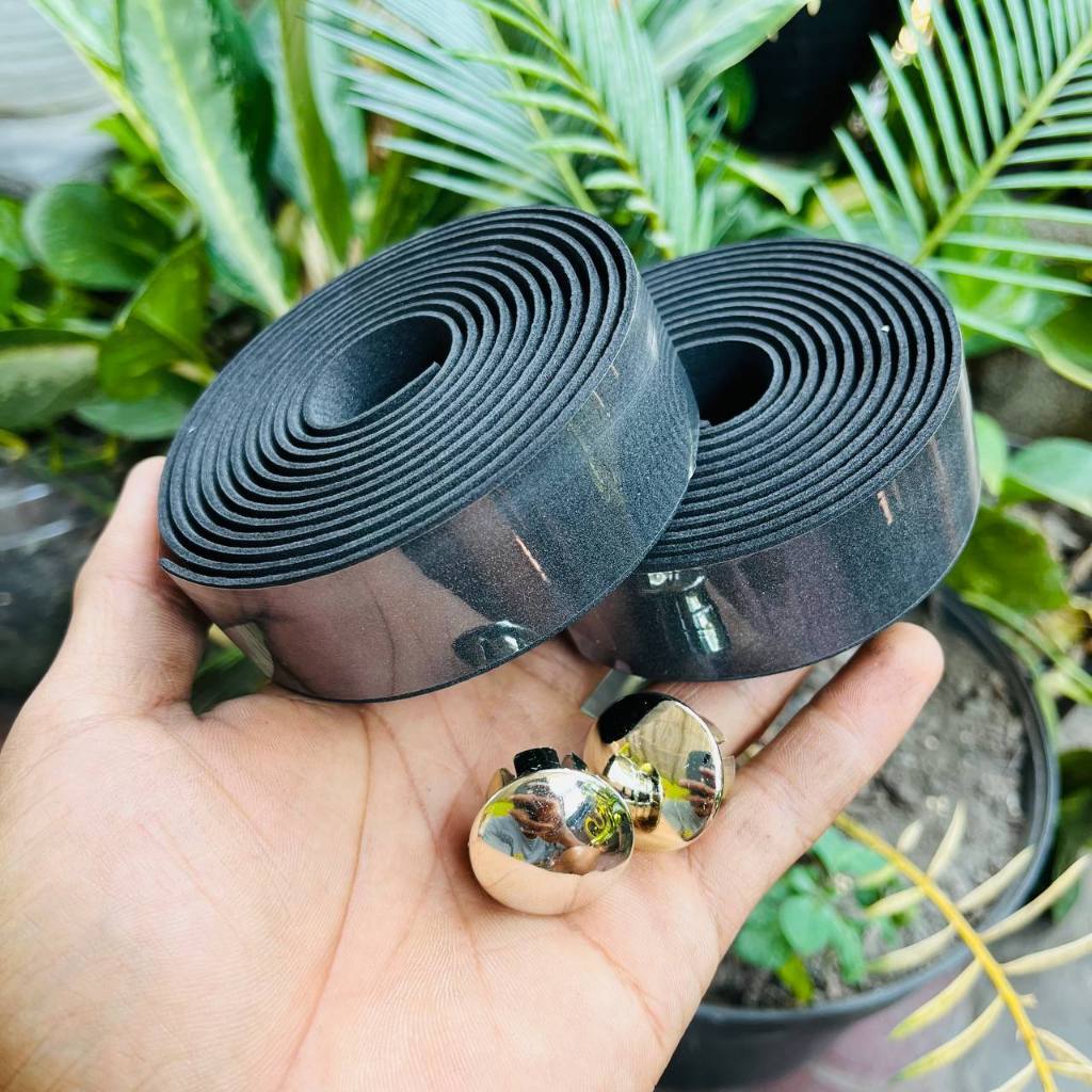 Bartape stang sepeda motif carbon empuk anti slip Bartape motif carbon untuk stang sepeda empuk anti