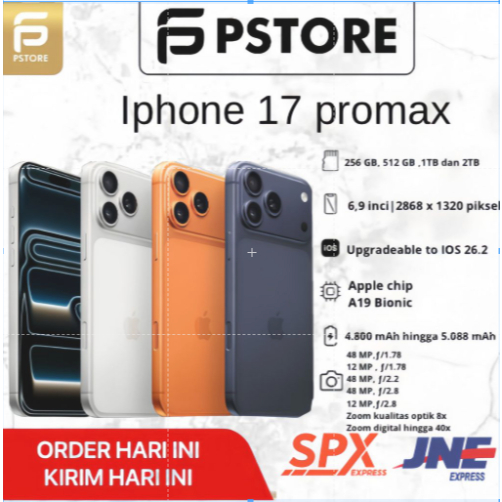 Pstore Iphone 17 Pro max 48MP Triple Camera A19 PrO