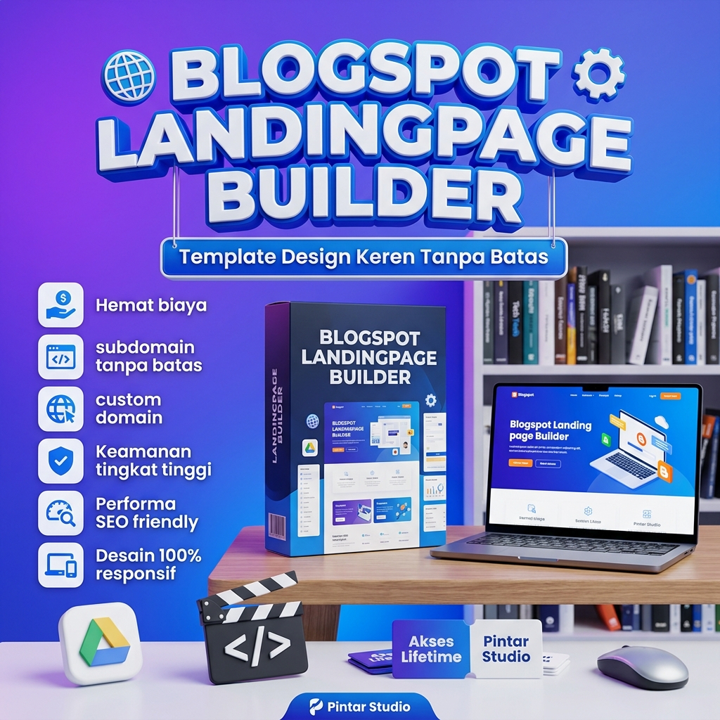 (81) BLOGSPOT LANDINGPAGE BUILDER - Template Design Keren Tanpa Batas LP Blogspot Blogger