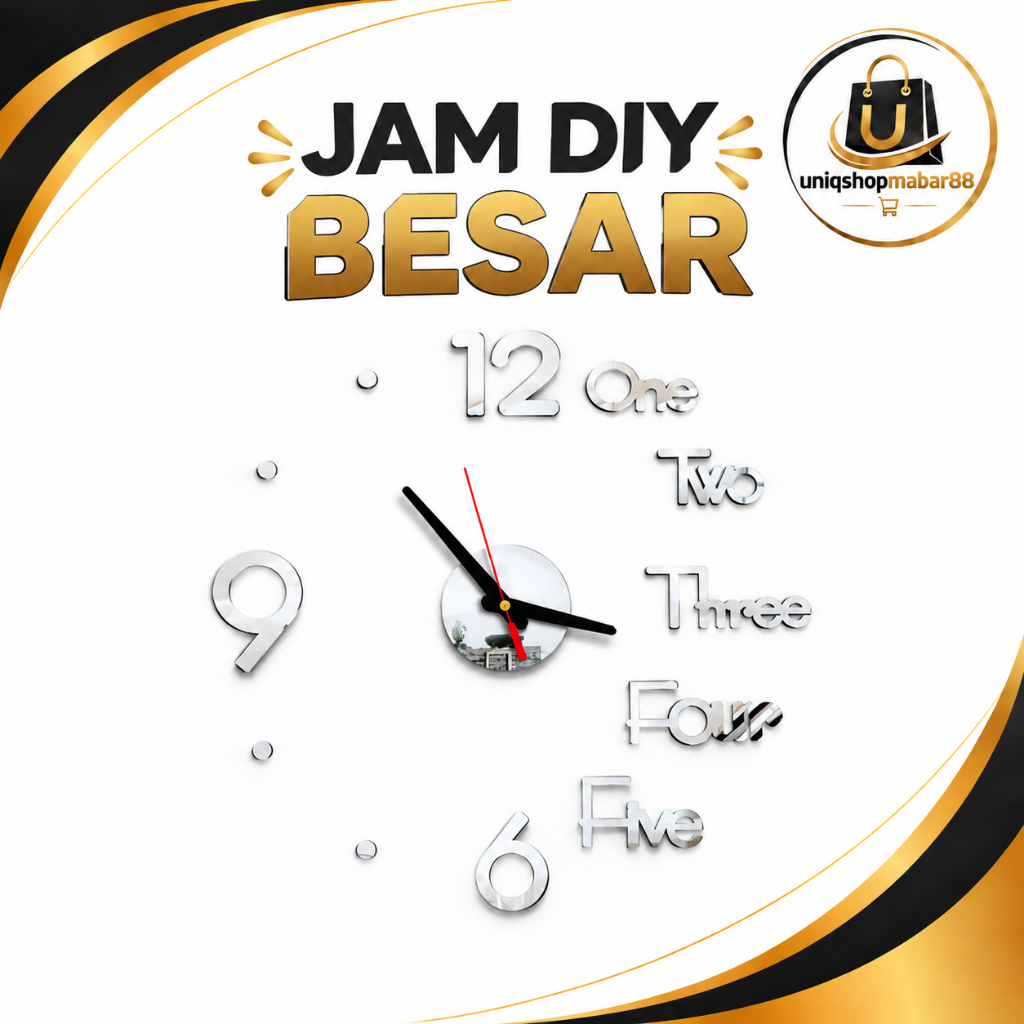 Jam Dinding Unik Jam Dinding Tempel Tembok Jam Dinding Besar Ukuran Diameter 80-130 cm