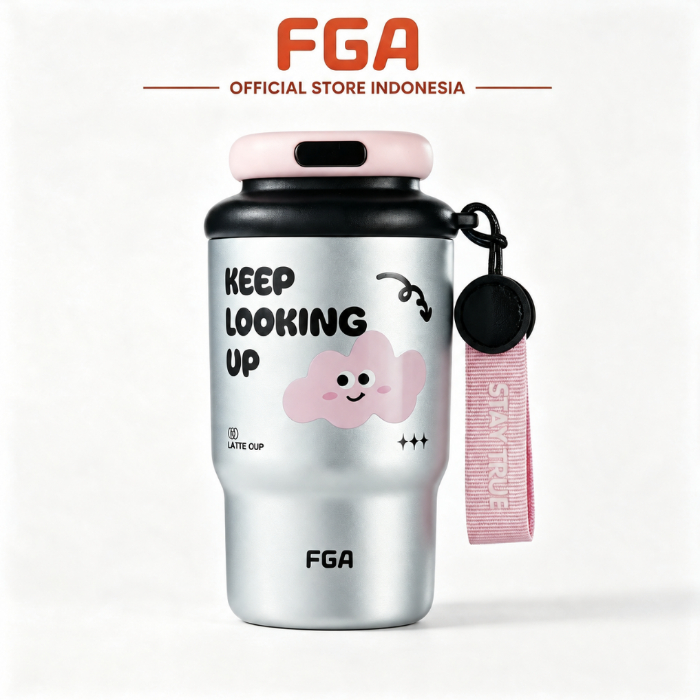 FGA Latte tumbler minum premium 368ml FGAS2606-368 tahan dingin 24 jam botol stainless 316L portable
