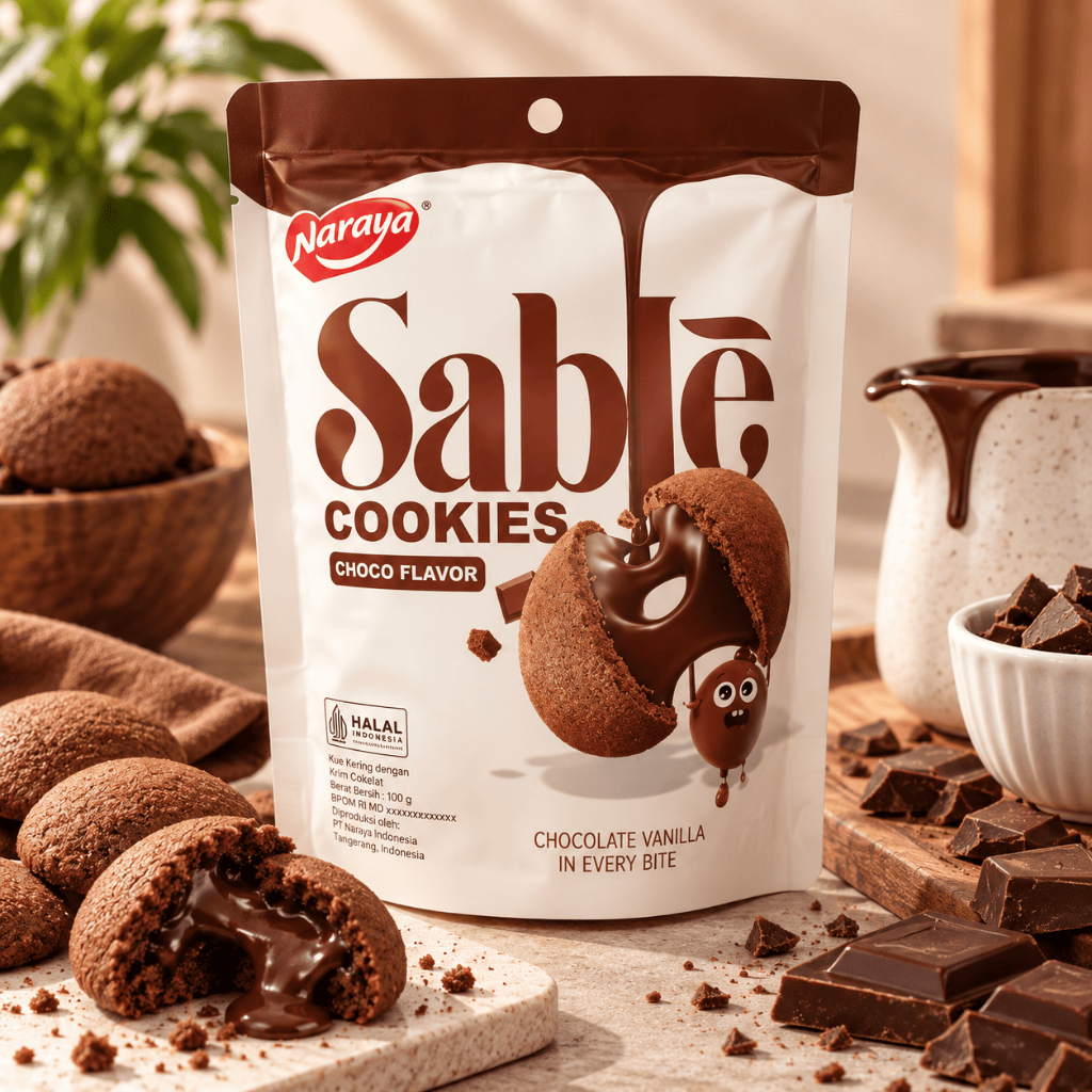NARAYA SABLE COOKIES MATCHA/COKLAT 40GR