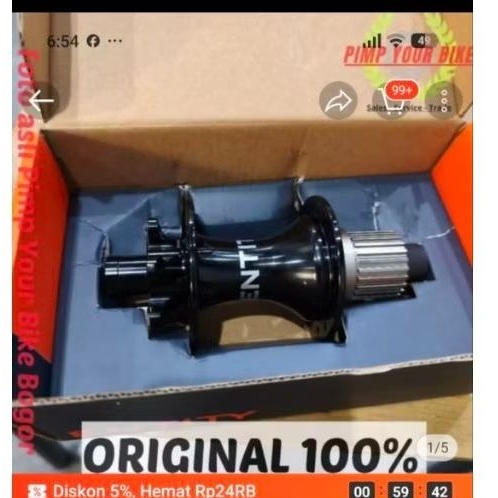 Freehub entity boost 148 MicroSpline 32H 6 Bolt Hub belakang