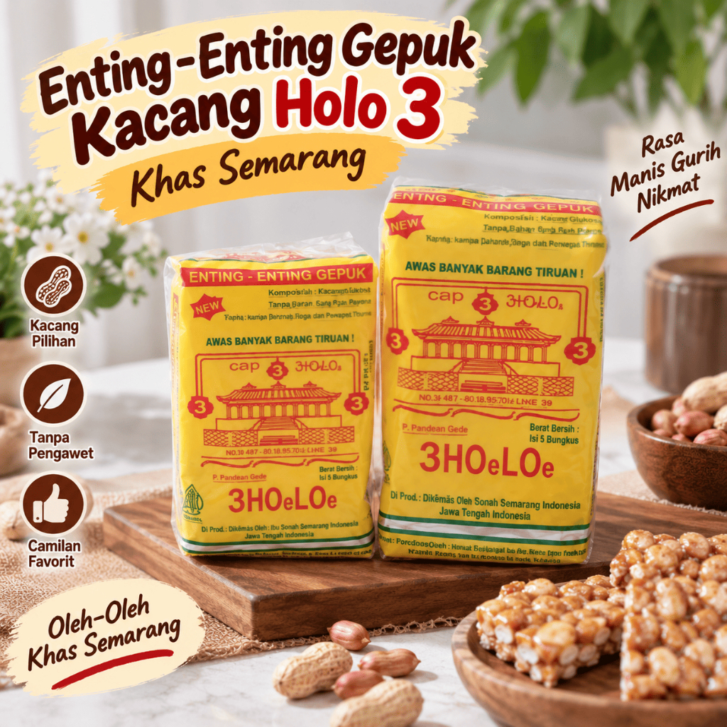 Enting Enting Gepuk Kacang Holo 3 | Camilan Tradisional Khas Semarang Gurih Manis