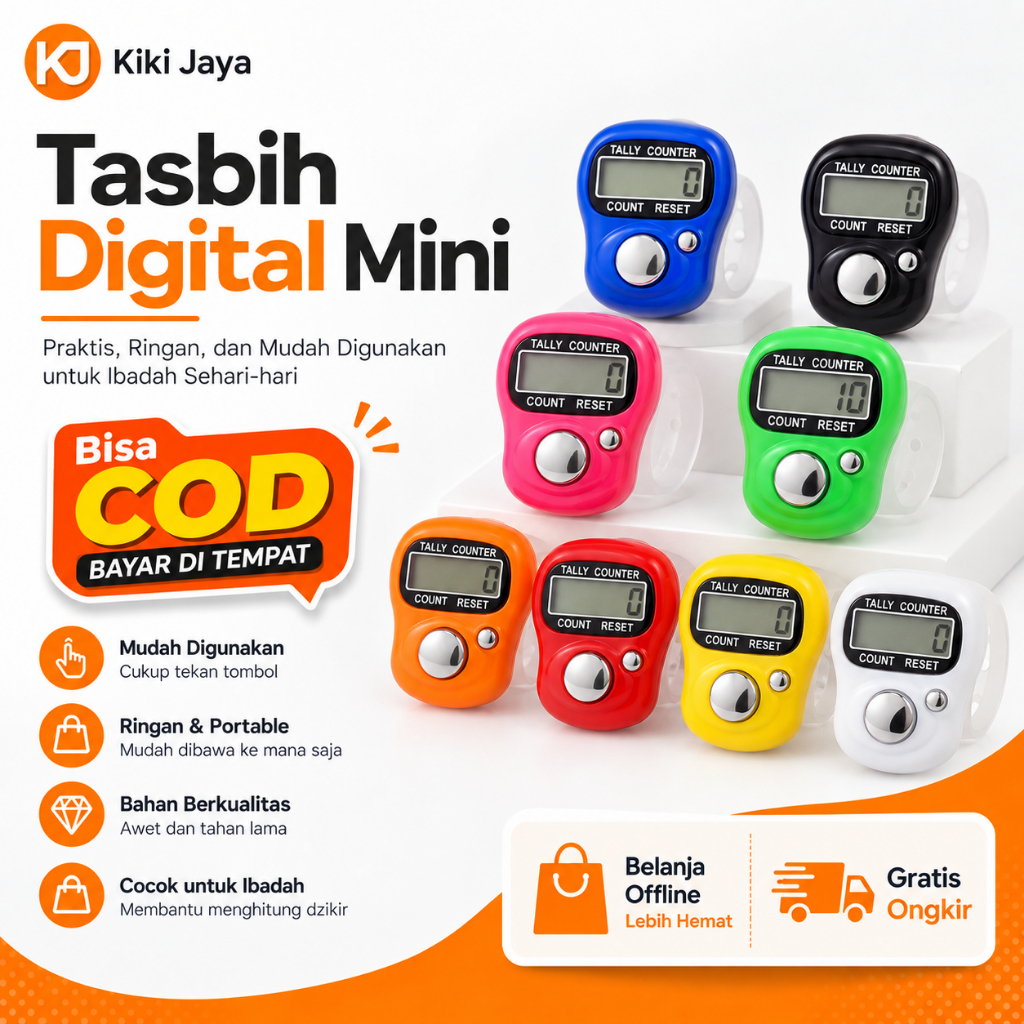 [KIKI] Tasbih Digital Mini Tasbih Elektronik Mini Tasbih Counter Digital Penghitung Dzikir Digital A