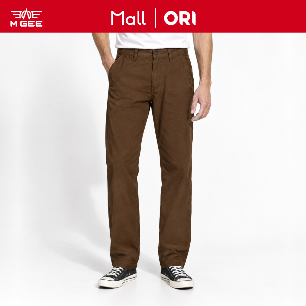 MGee Celana Chino Panjang Pria Coklat Chinos Regular Pant FORZA C042 Light Brown