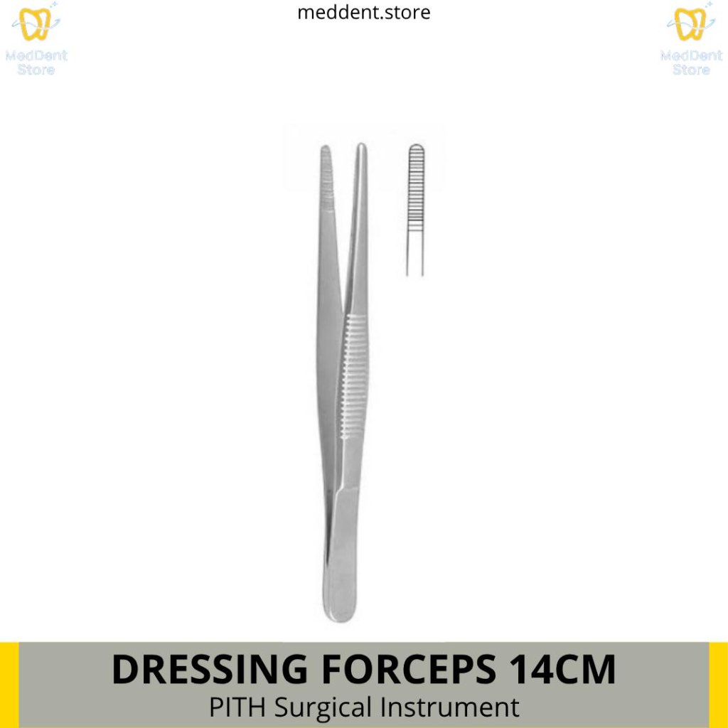 PITH Surgical Instrument Dressing Forceps - Pinset Pembalut 14cm