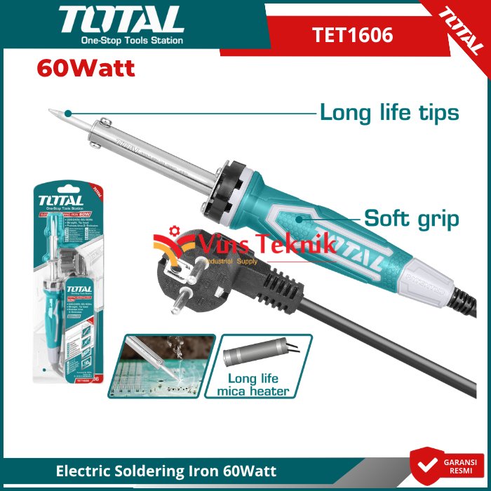 TOTAL TET1606 Alat Las Solder Listrik Solder Electric Soldering Iron 60Watt TET 1606