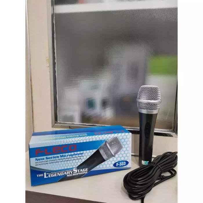 mic fleco f-333 new series microphone mic karaoke mic kabel panjang 5meter Mik