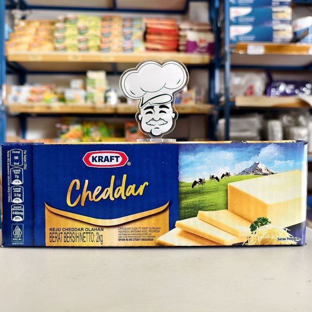 Keju Kraft Cheddar 2Kg / Keju Parut Kraft 2Kg / Keju Cheddar Kraft 2Kg