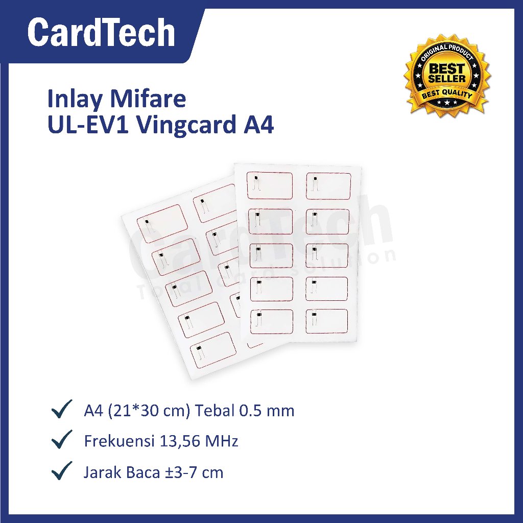 Inlay Mifare Ultralight EV1 Vingcard – A4