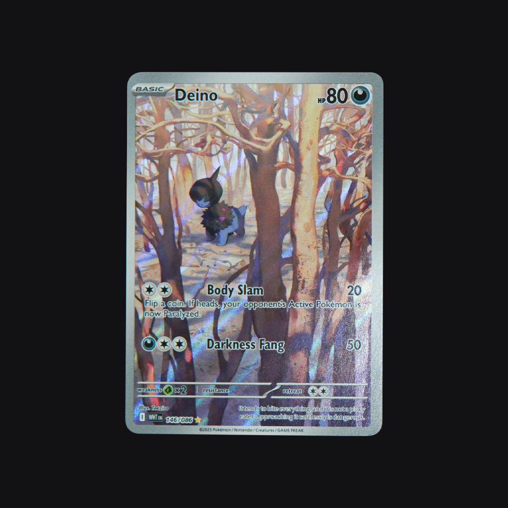 Deino Illustration Rare White Flare 146/086