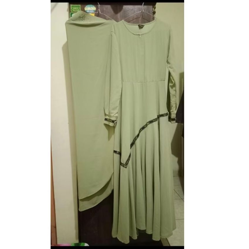 prelove gamis set syari brand Fatimah syari