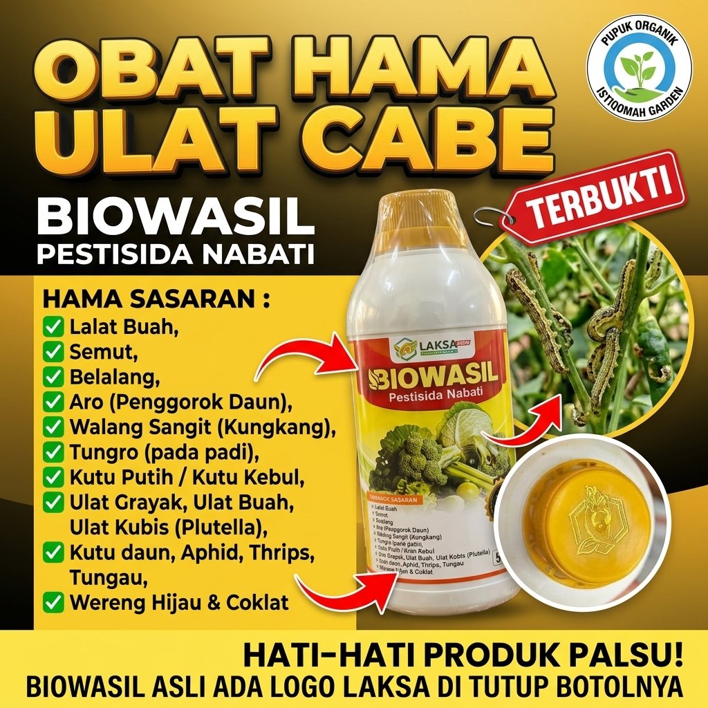 BIOWASIL 500ML Pestisida Nabati Obat Hama Ulat Pembasmi Serangga Tanaman Insektisida Organik Alami A