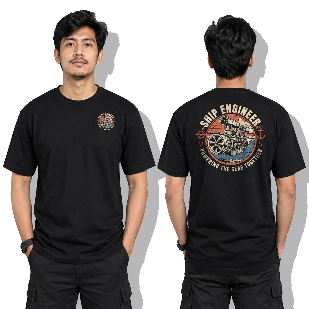 Kaos Lengan Pendek Teknik Kapal Ship Engineer Kaos Teknik