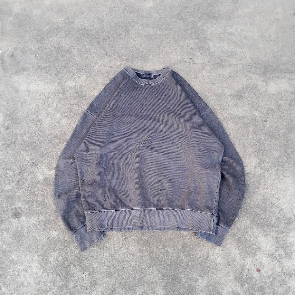 ONA BASEMENT - Sweater Crewneck HeavyWeight Pigment Wash Grey