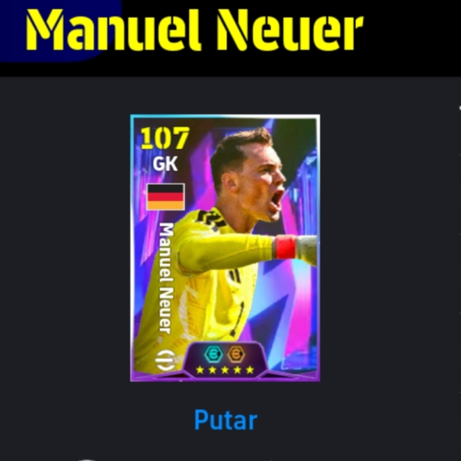 Akun efootball murah | Manuel Neuer ft ferdinand, riijdkart, sneijder