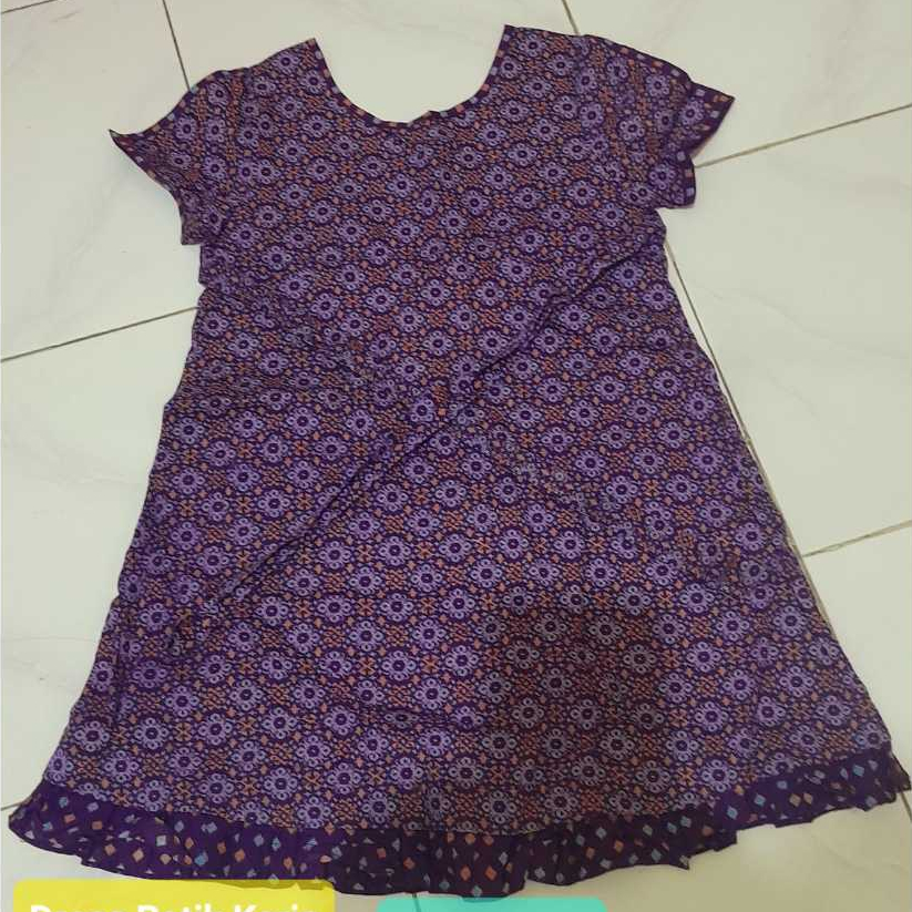Dress Batik Anak Ungu BATIK KERIS