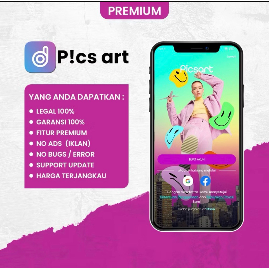 picsart pro 1 bulan garansi murah