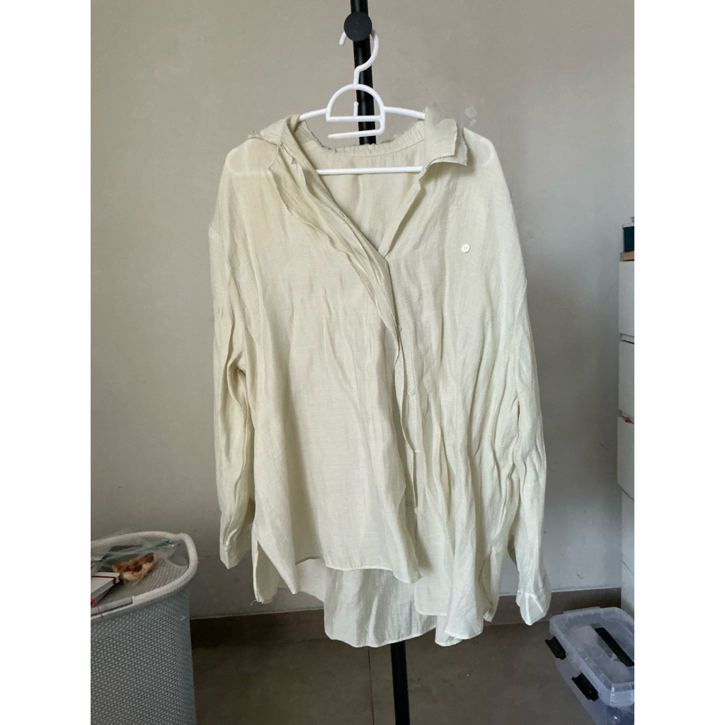 kemeja sheer lime