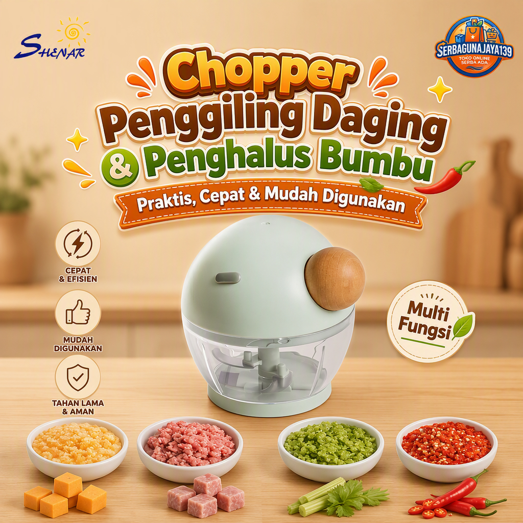 Blender Tarik Manual Chopper Manual Daging Bumbu Halus Chopper Portable Alat Giling Daging