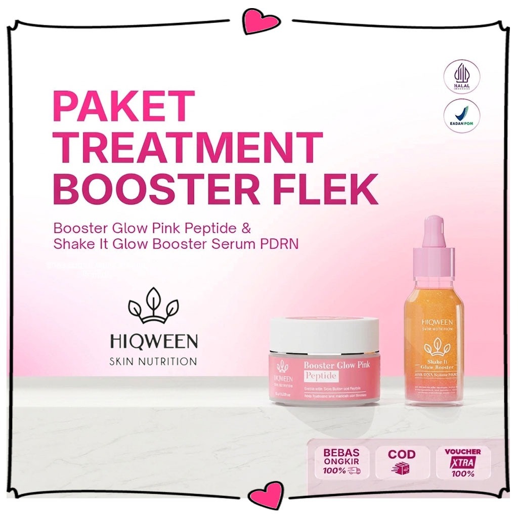 SKINCARE HIQWEEN PAKET Booster  Treatment  Flek  Perbaiki Skin Barrier, Mencerahkan, Melembapkan, me