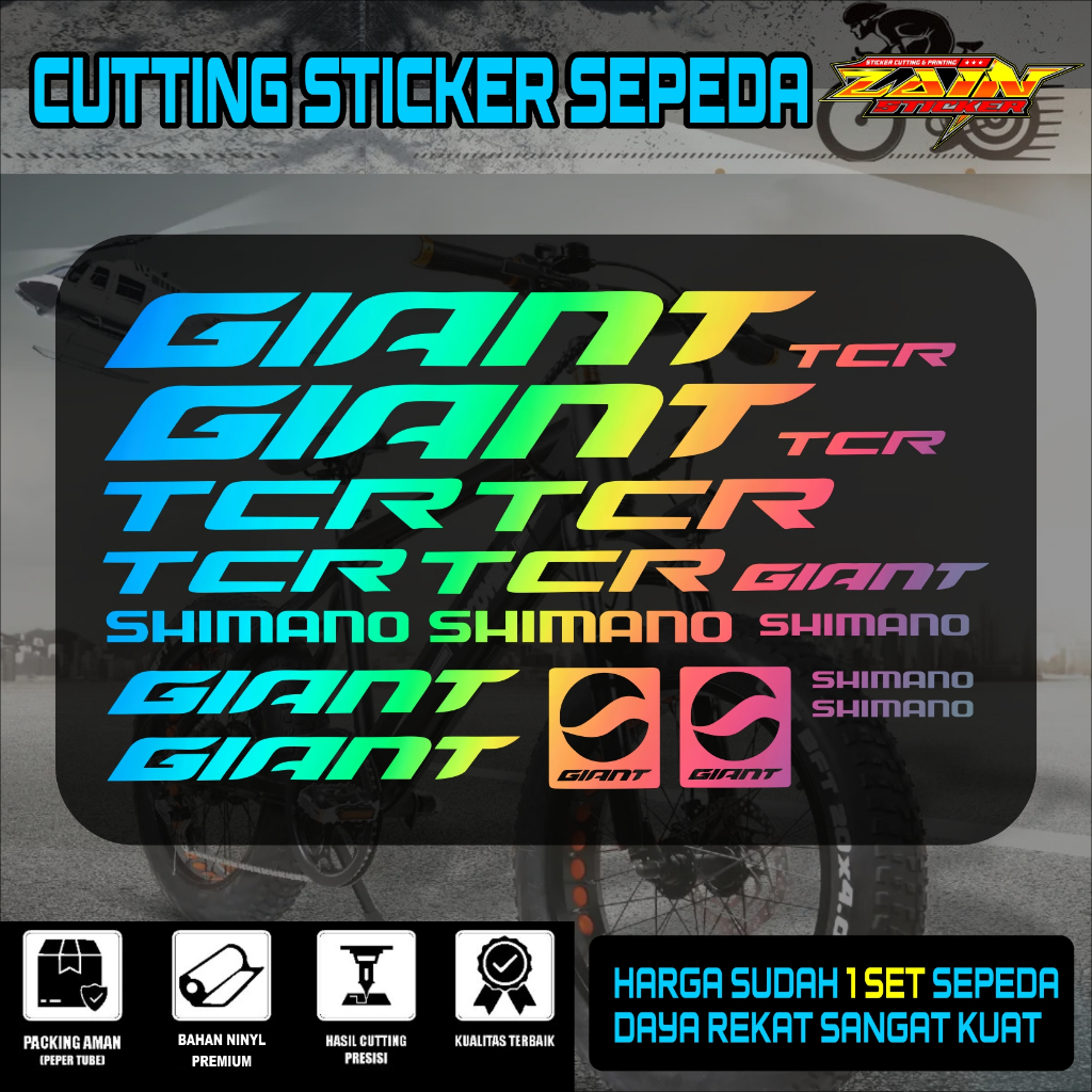 Stiker cutting Sepeda Giant,List sepeda MTB