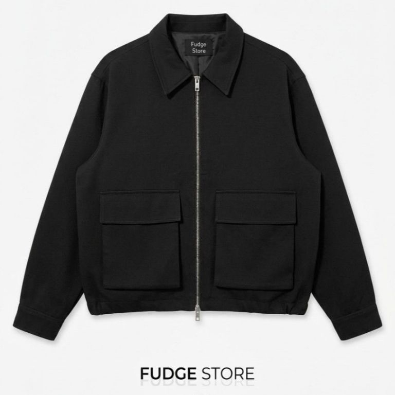 Lafudge Store Blouson Boxy Double Pocket Jacket