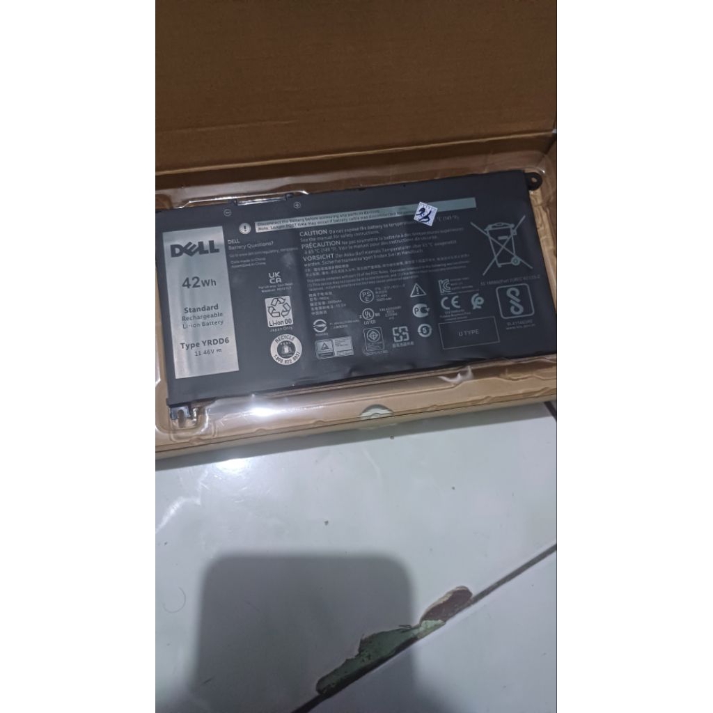 (Baru) Batrei dell tipe YRDD6  untuk dell 3310,5485,5591,5491