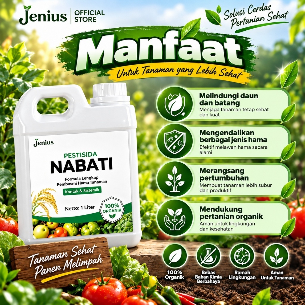 Pestisida Nabati Organik 1 Liter Pekatan untuk semua Hama Tanaman