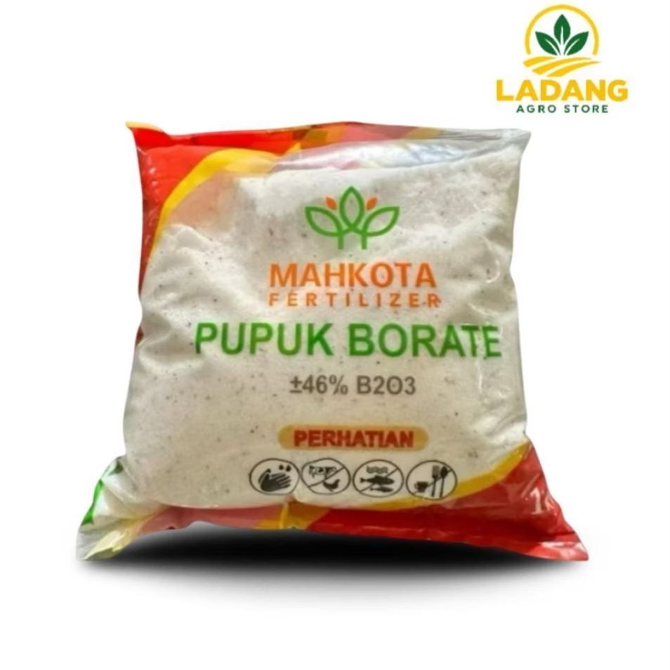 Pupuk Borate 1 kg Kemasan Pabrik - PUPUK BORATE MAHKOTA - Borate Mahkota