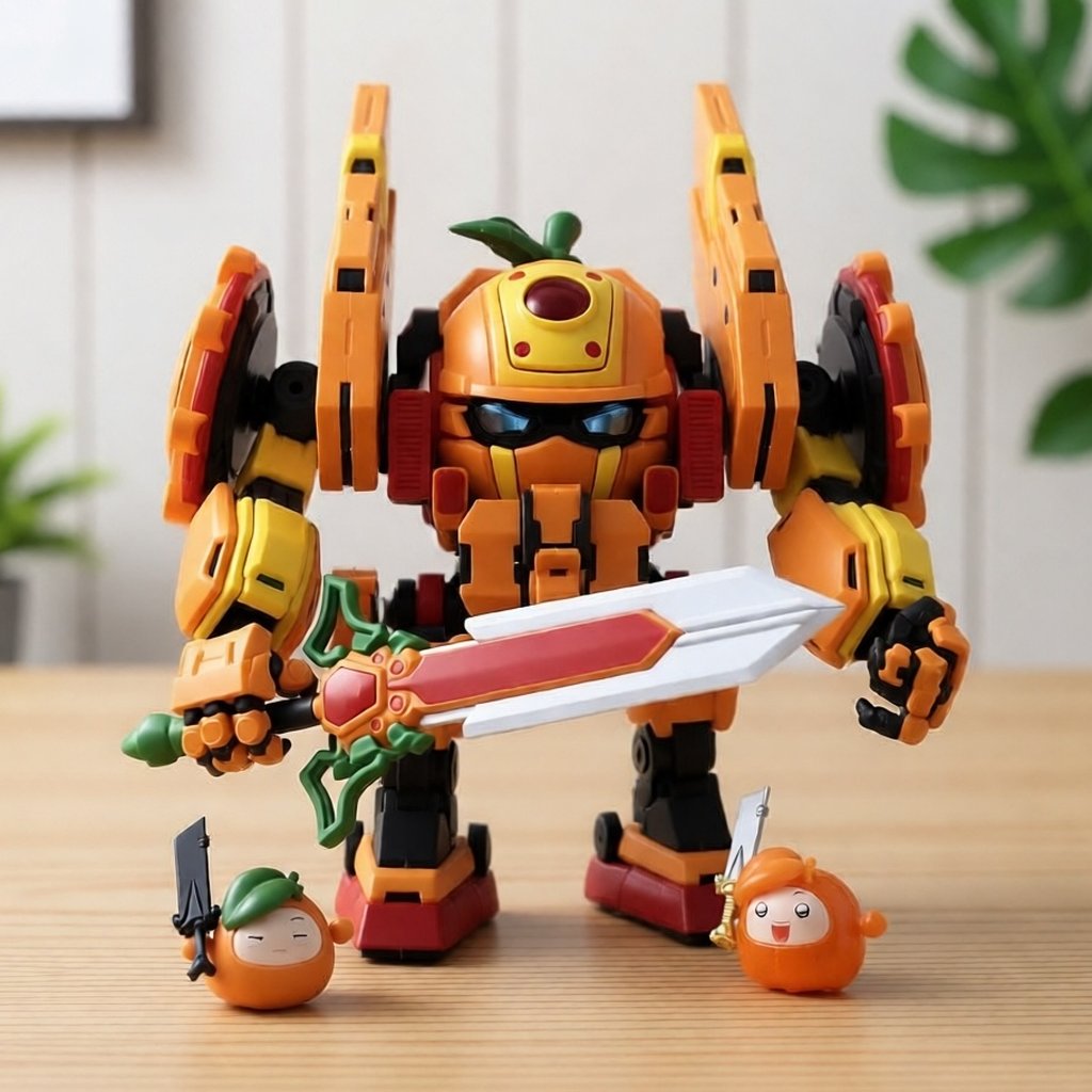 Model kit Yilichuangwan Fruity Robo Combiner Mandarine Berserker FR-03 Plamo