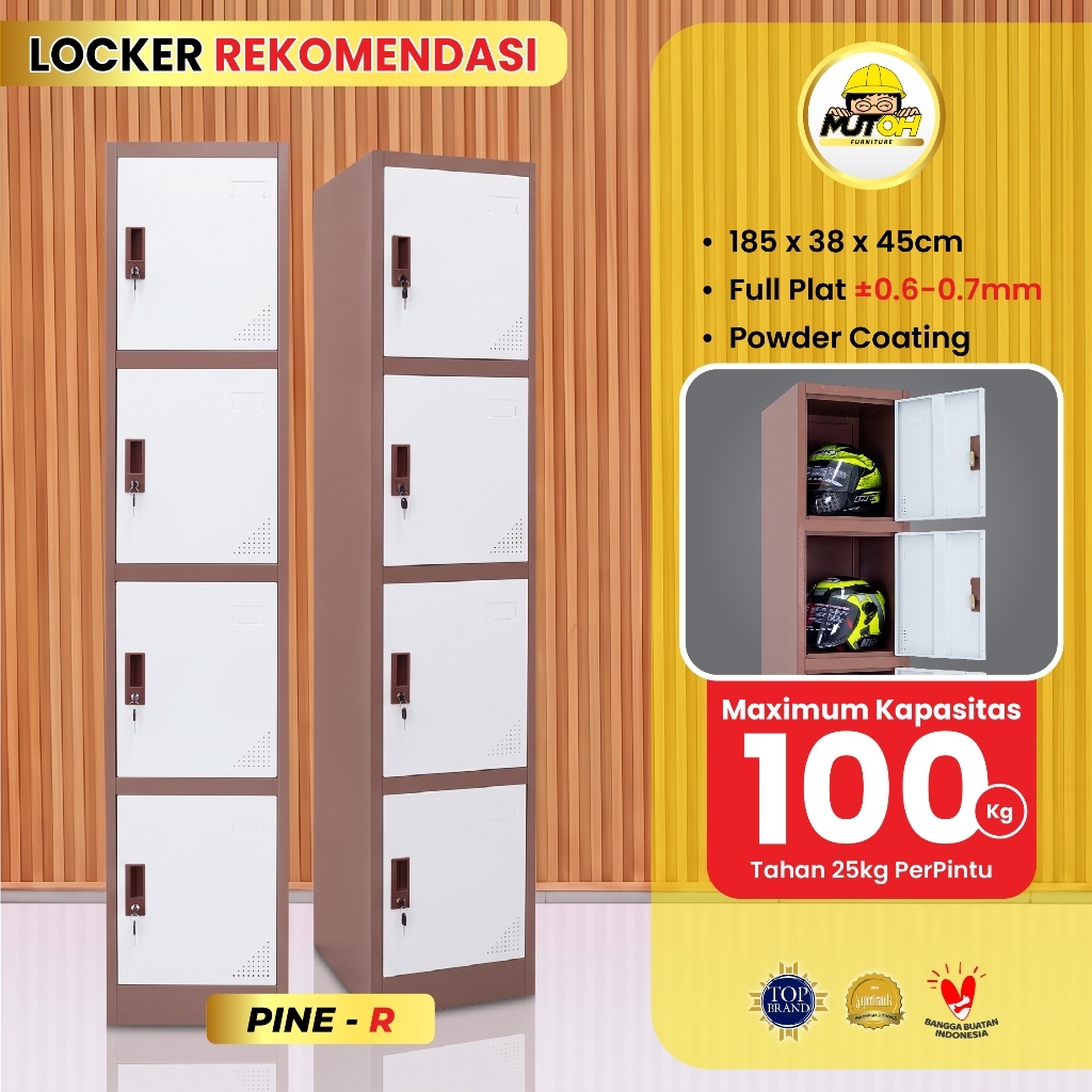 MUTOH PINE R | Loker besi 4 pintu lemari locker besi 4 pintu single