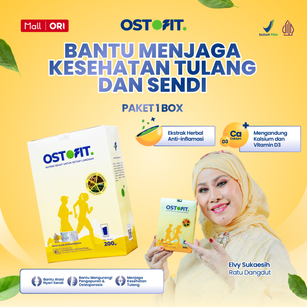 OSTOFIT ORIGINAL 1 BOX - Susu Herbal Pilihan Bantu Jaga Kesehatan & Kepadatan Tulang Dan Sendi Halal