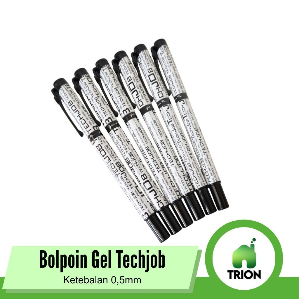 Bolpen Gel Techjob Tinta Hitam 0.5mm TG313B