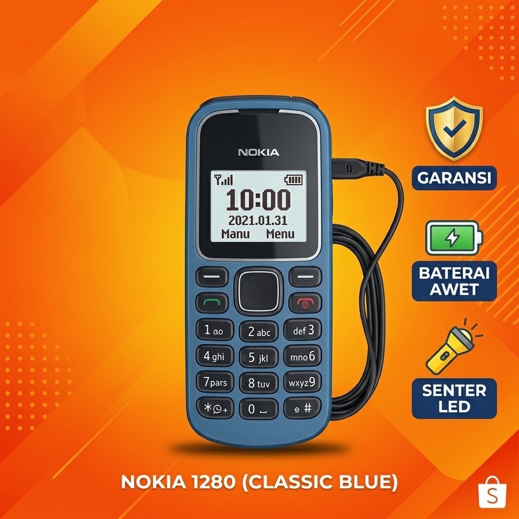 HP Nokia Second Murah 40 Ribuan Dijamin Normal Baterai Awet Sinyal Kuat - Nokia 1280 & Nokia 105 Dua
