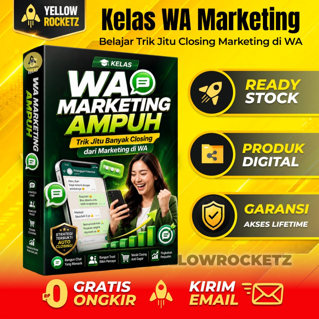 Kelas WA MARKETING AMPUH - Belajar Marketing Efektif Jualan Lewat CHAT - Materi Video