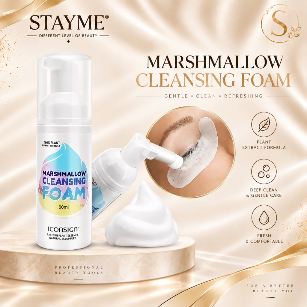 STAYME Marshmallow Cleansing Foam Eyelash Extension FMX Shampoo Bulu Mata Lash Spa Soft Gentle