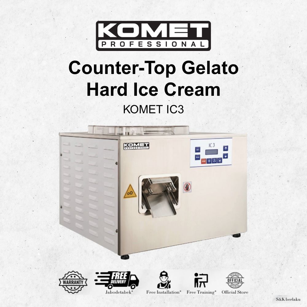 Countertop Gelato Machine KOMET IC3 | Mesin Pembuat Gelato Profesional Compact & Efisien