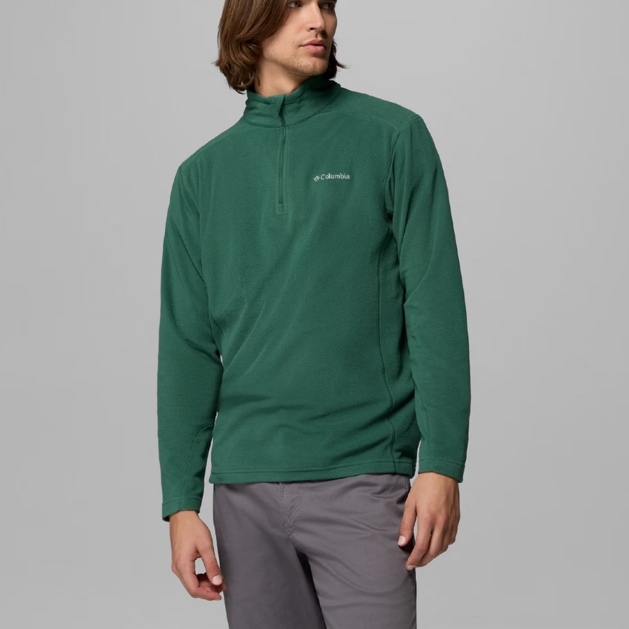 Jaket Laki laki Columbia Men's Klamath Range II Half Zip Fleece Pullover Jacket Polar Big Size Green