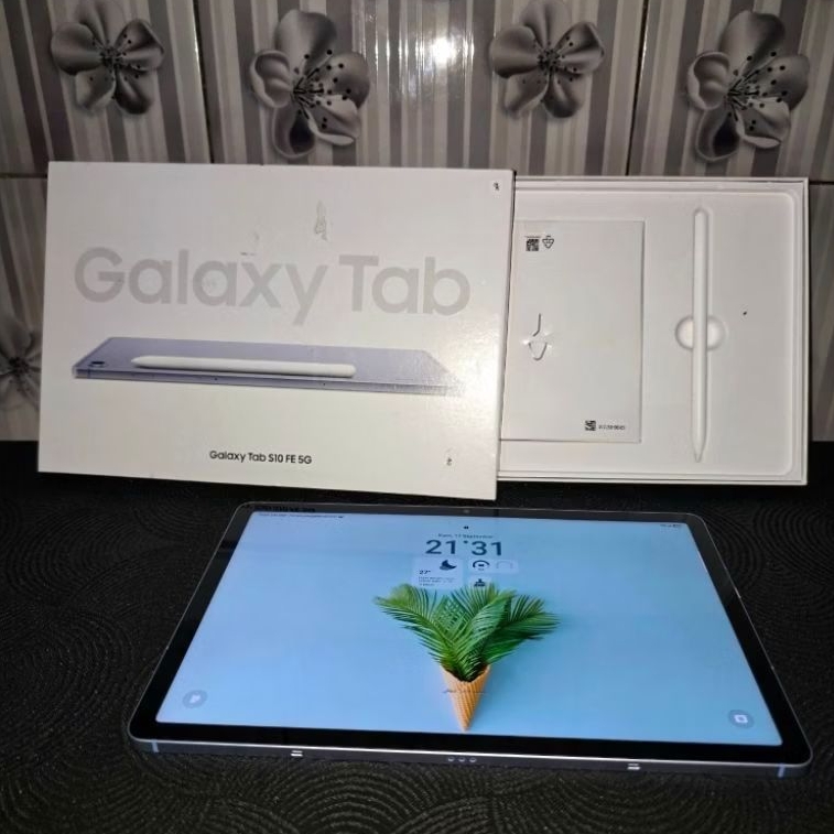 SAMSUNG GALAXY TAB S10 FE 5G 8/128 FULLSET GARANSI RESMI SEIN PANJANG , MULUS NO MINUS LIKE NEW