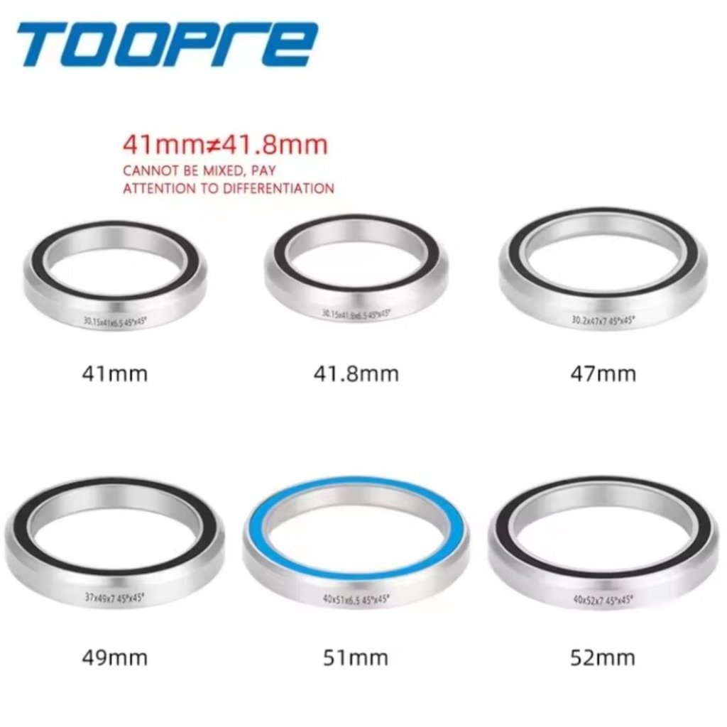 TOOPRE Bearing Headset Sepeda Sealed Bearing Road Bike MTB 41mm 41.8mm 47mm 49mm 51mm 52mm – Bearing