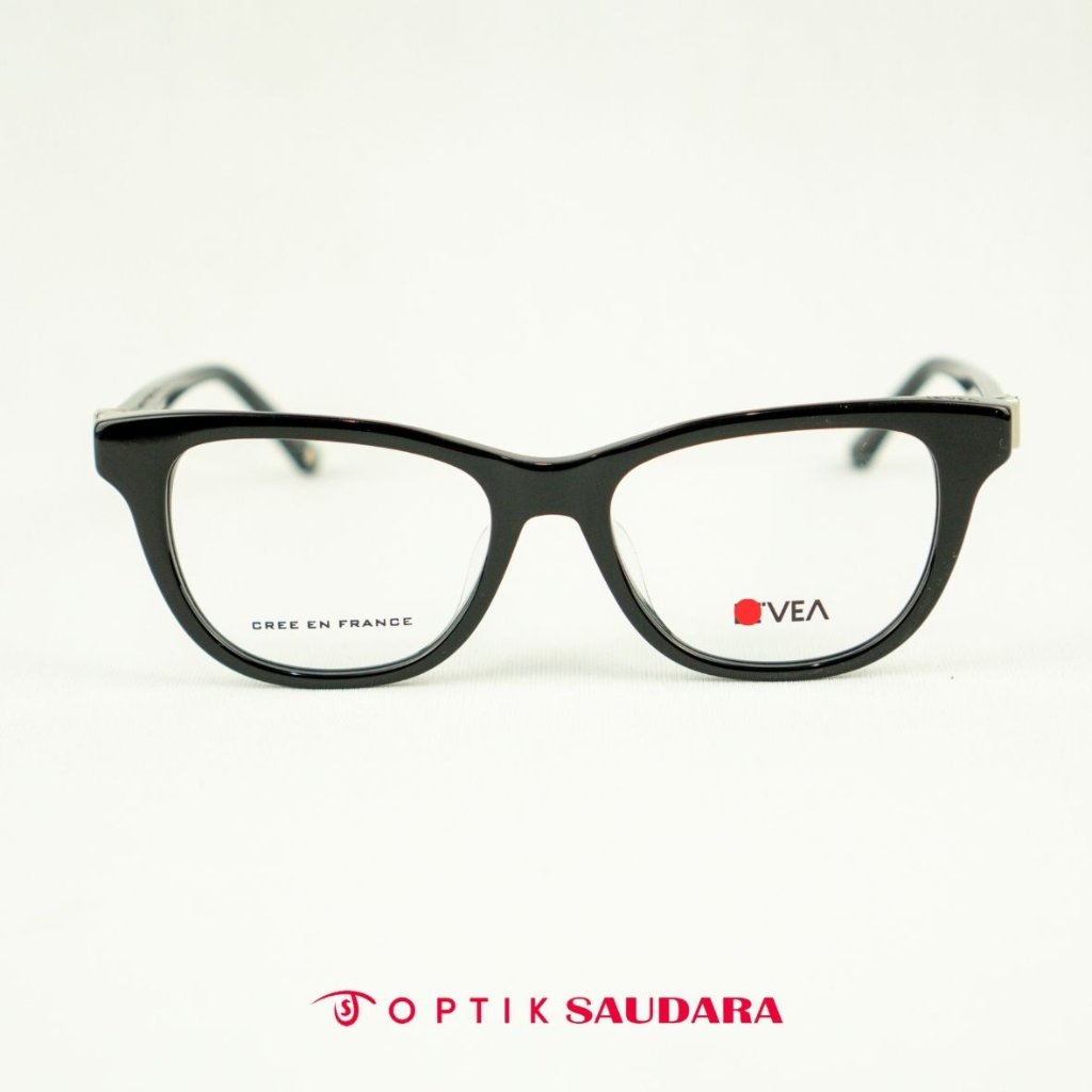 Optik Saudara - Kacamata Wanita Model Cat Eye Trendy F LE1042 BLK 52