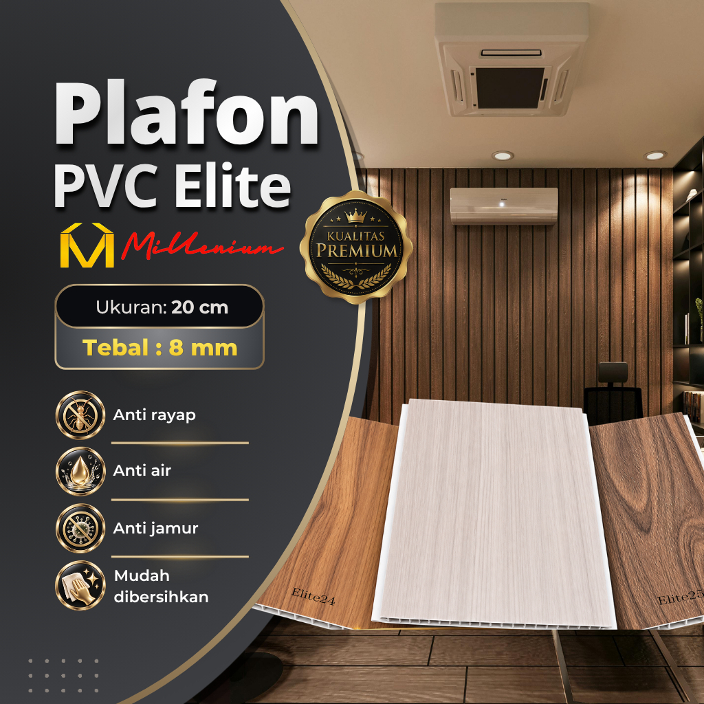 Plafon PVC Milenium Paket 15 lembar Elite