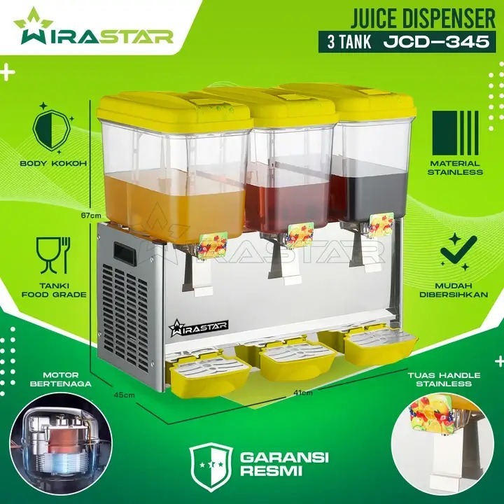 Juice Dispenser 3 Bowl MIXING Juice Dispenser Minuman Dingin