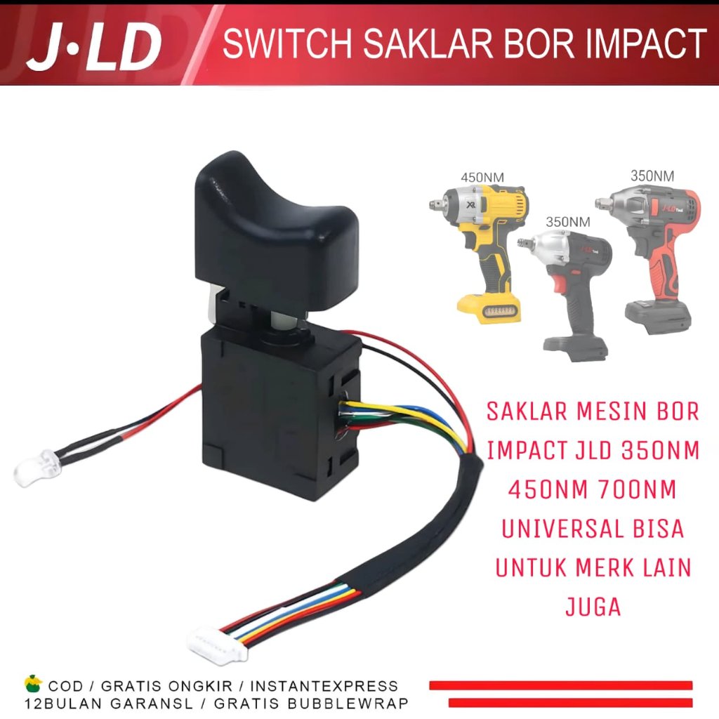 Saklar Impact Wrench Brushless 330-400nm JLD .APR . HUJIA .GTOOLS