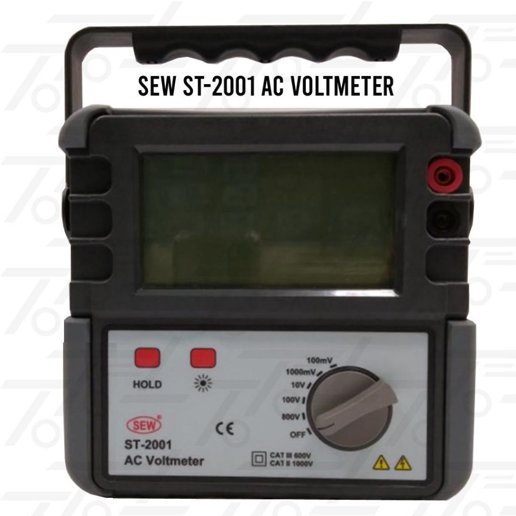 SEW Digital Volt Meter ST2001 / Alat Ukur Tegangan Listrik AC / Portable Volt Tester SEW ST2001 ORI