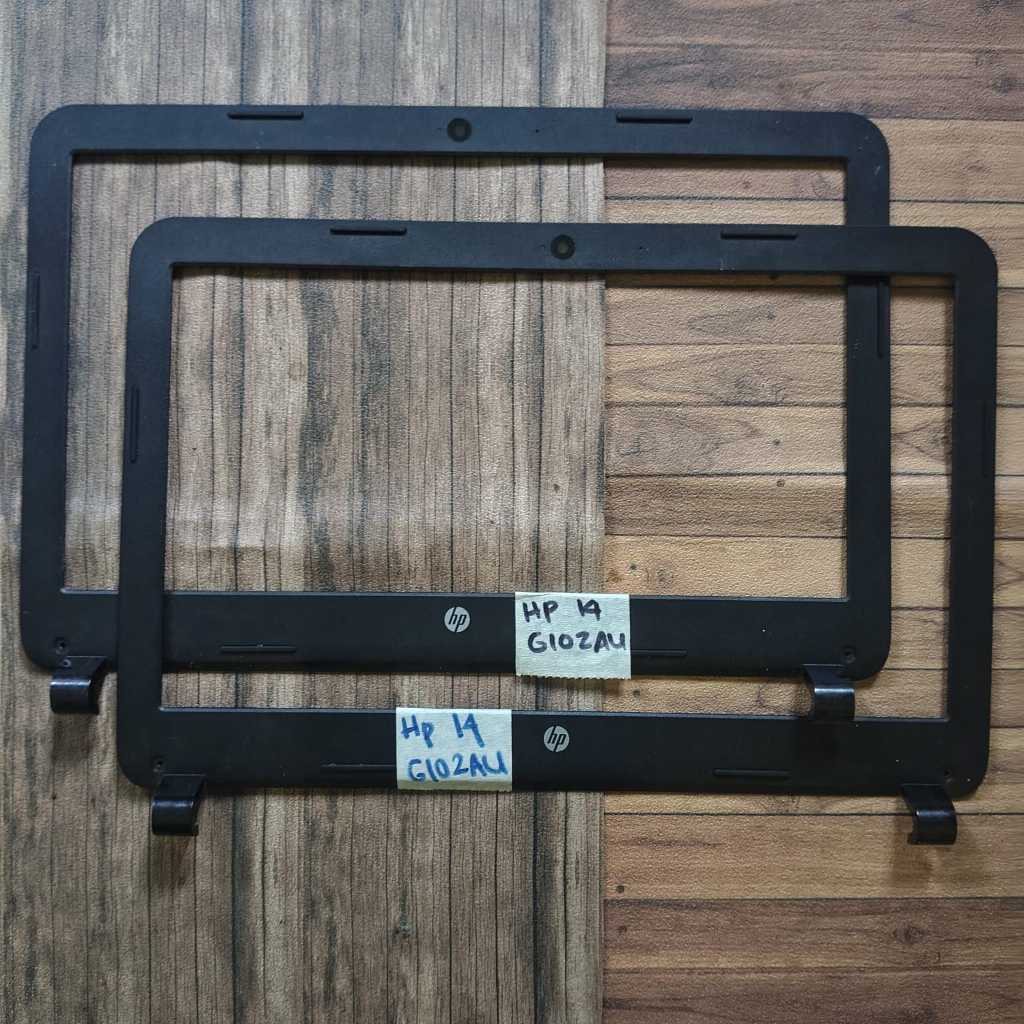 Casing B Bagian Depan LCD LED Laptop HP 14 G102AU 14-G102AU Frame Layar Laptop Original Replacement 